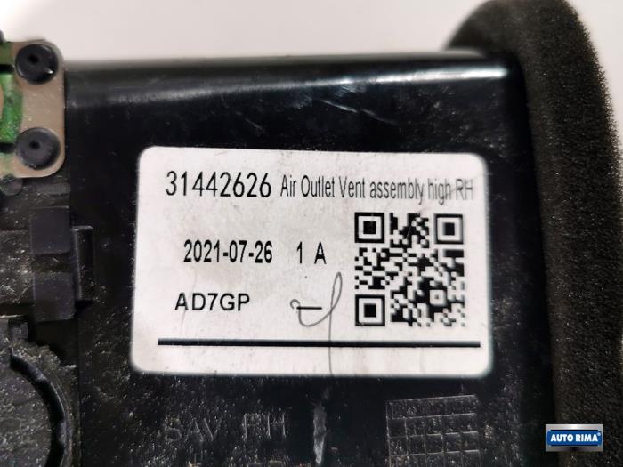 Luftmunstycke, instrumentbräda från en Volvo XC40 (XZ) 1.5 T3 12V 2021