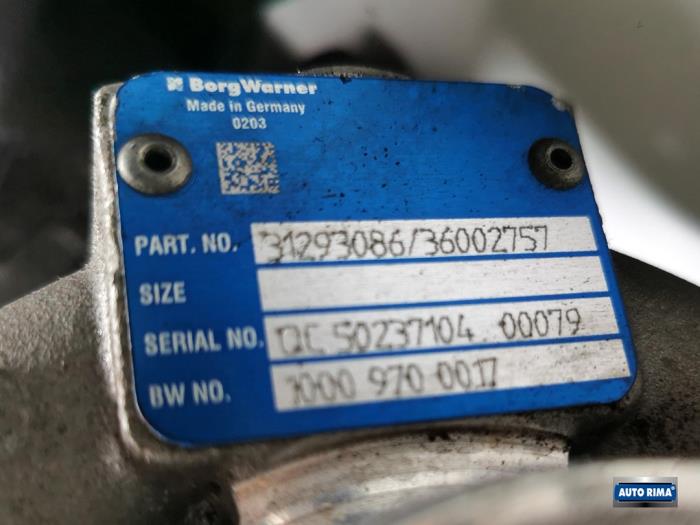 Turbo från en Volvo XC60 I (DZ) 2.4 D5 20V 205 AWD 2011