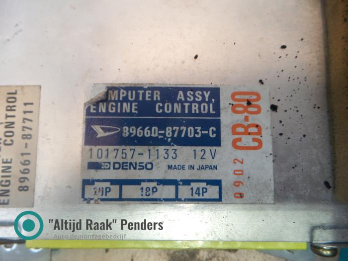Computer Motormanagement van een Daihatsu Charade (G100/101/102/112) 1.0i 1990