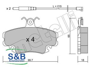 Nowe Klocek hamulcowy przód Renault Megane Cena € 35,91 Z VAT oferowane przez Schaap & Bron