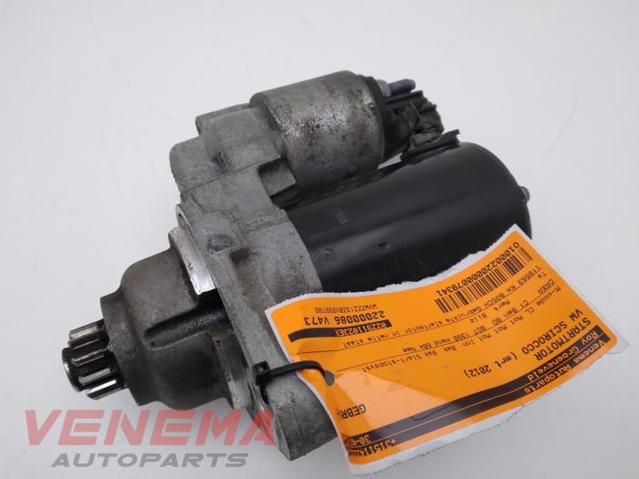 Startmotor van een Volkswagen Scirocco (137/13AD) 1.4 TSI 122 16V 2012