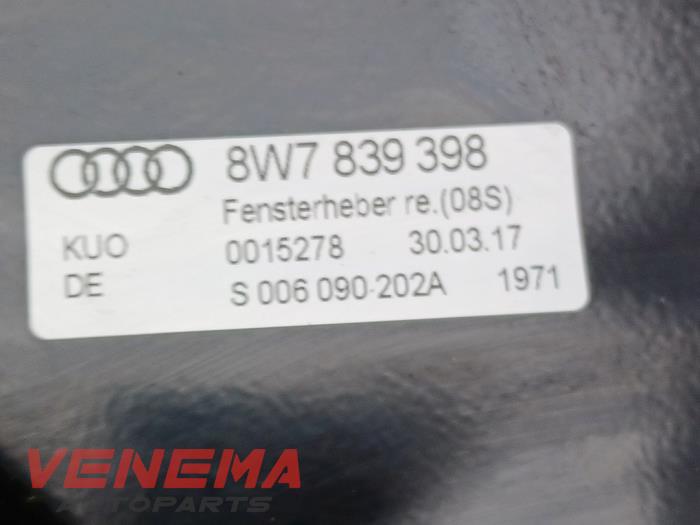 Fönstermekanism, 2-dörrars, höger bak från en Audi A5 Cabrio (F57/F5E) 3.0 TDI V6 24V Quattro 2017