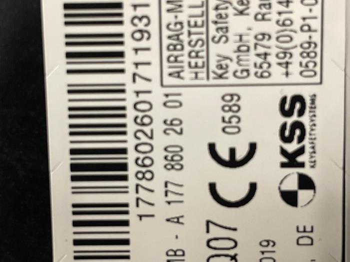 Airbagset + modul från en Mercedes-Benz A (177.0) 2.0 A-220 Turbo 16V 2020