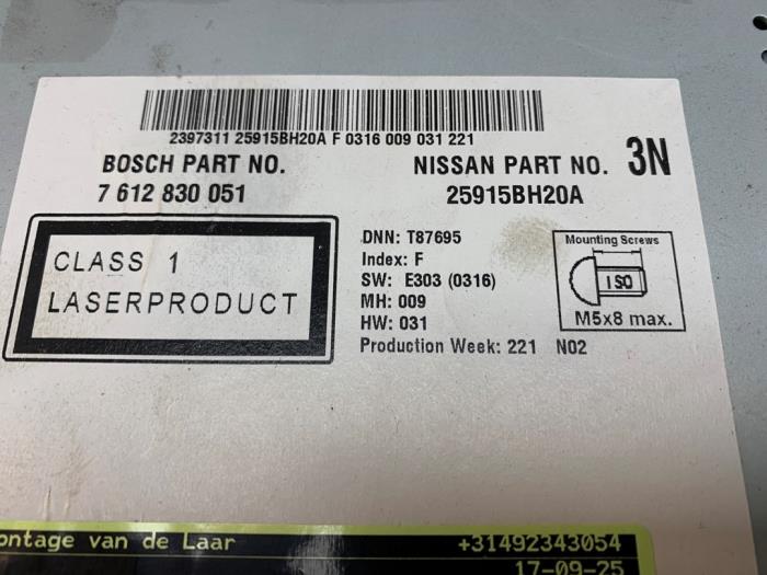 Navigeringssystem från en Nissan Micra (K13) 1.2 12V DIG-S 2013