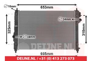 Nieuwe Radiateur Chevrolet Aveo Prijs € 70,79 Inclusief btw aangeboden door V.Deijne Jap.Auto-onderdelen BV