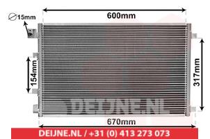 Nya Kondensor, luftkonditionering Nissan Qashqai Pris € 90,75 Inklusive moms erbjuds av V.Deijne Jap.Auto-onderdelen BV