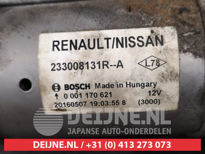 Startmotor från en Nissan Qashqai (J11) 1.6 dCi 2016