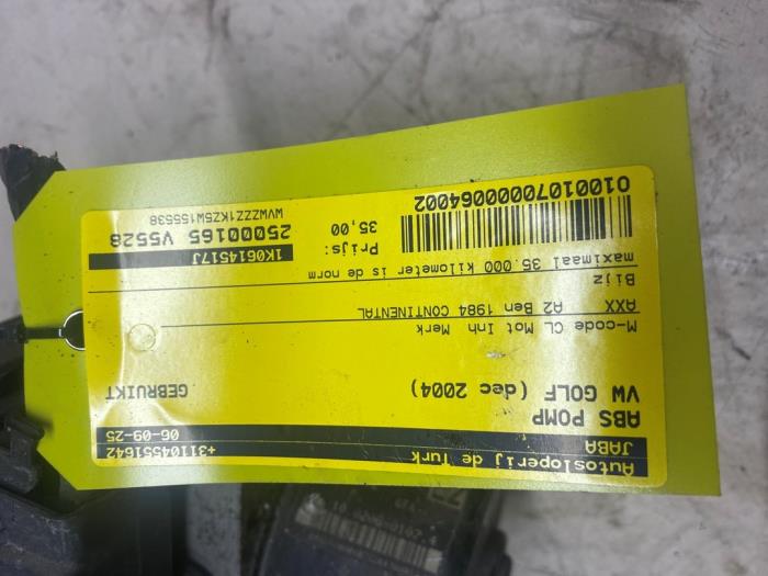 ABS-pump från en Volkswagen Golf V (1K1) 2.0 TFSI GTI 16V 2004