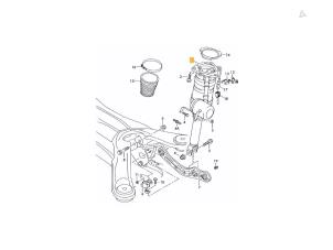 Gebruikte Schokdemper links-achter Audi A8 (D3) 4.2 V8 40V Quattro Prijs € 350,00 Margeregeling aangeboden door Automaterialen Ronald Morien B.V.