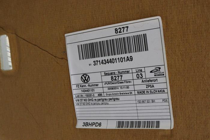 Inre takklädsel från en Volkswagen Up! (121) 1.0 12V 60 2014