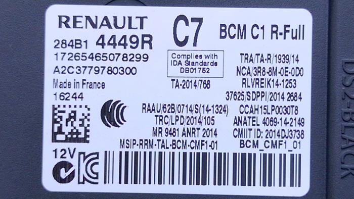 Computer Body Control van een Renault Megane IV Estate (RFBK) 1.2 Energy TCE 130 2016