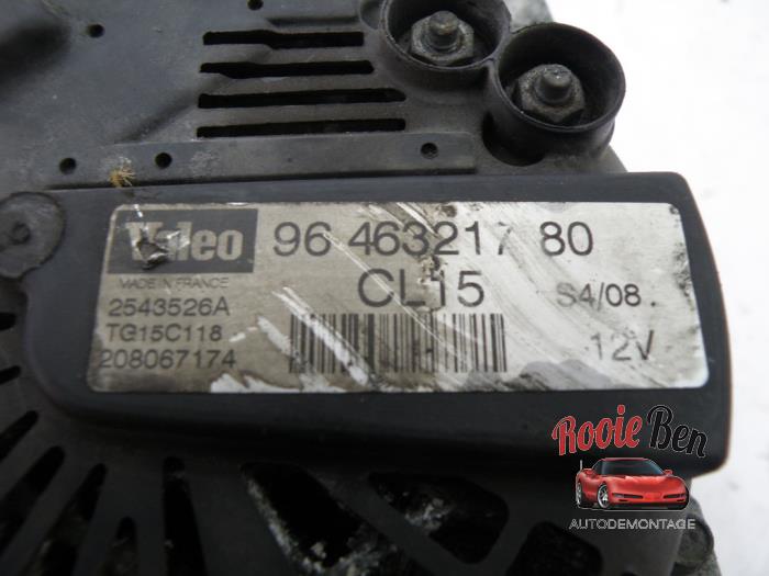 Dynamo från en Peugeot 207/207+ (WA/WC/WM) 1.4 HDi 2008