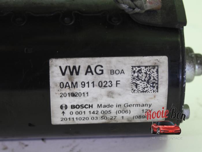 Startmotor från en Audi A3 Sportback (8PA) 1.4 TFSI 16V 2011