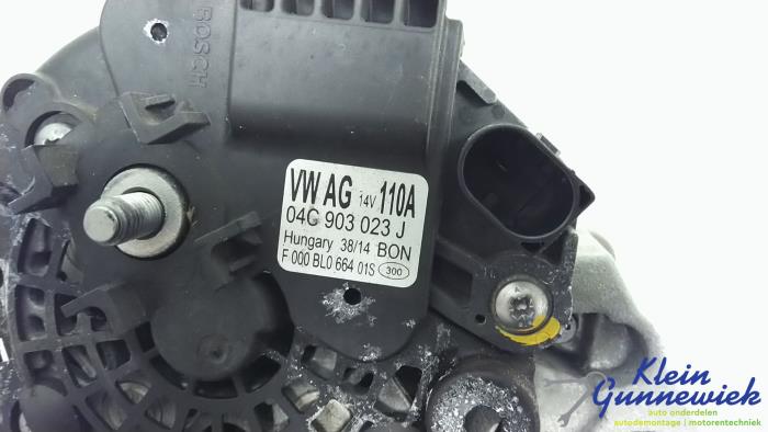 Dynamo van een Volkswagen E-Up 2014