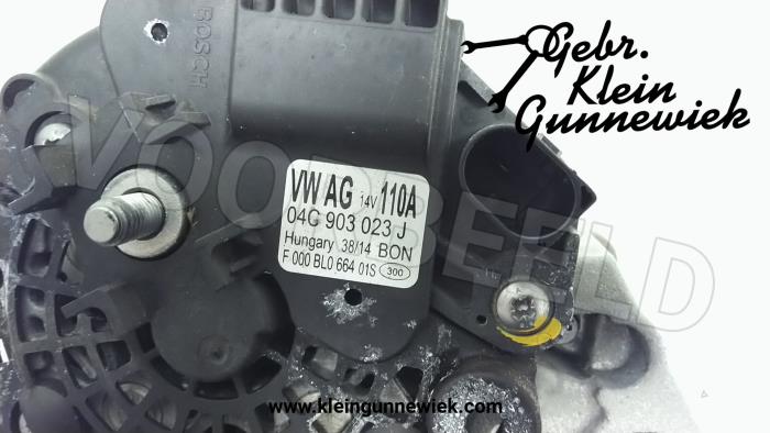 Dynamo van een Volkswagen E-Up 2014