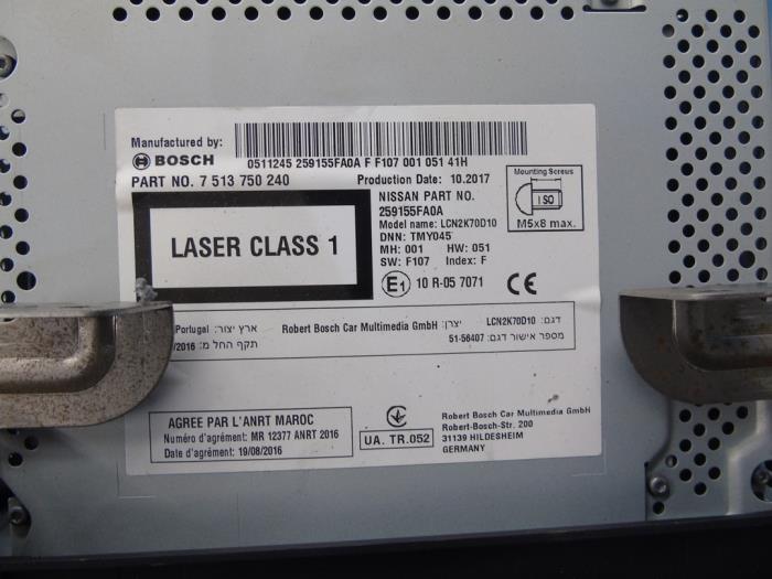 Navigeringssystem från en Nissan Micra (K14) 0.9 IG-T 12V 2018