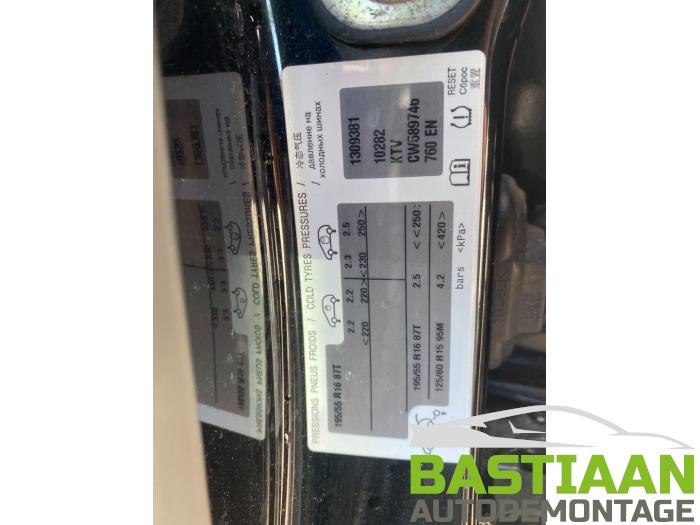 Airbagset + modul från en Citroën C3 (SC) 1.6 HDi 92 2012