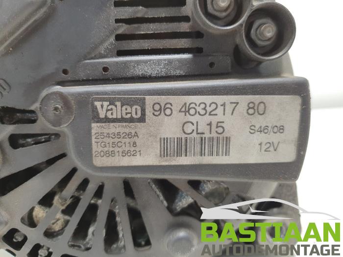 Dynamo van een Peugeot 308 (4A/C) 1.6 HDi 16V 2009