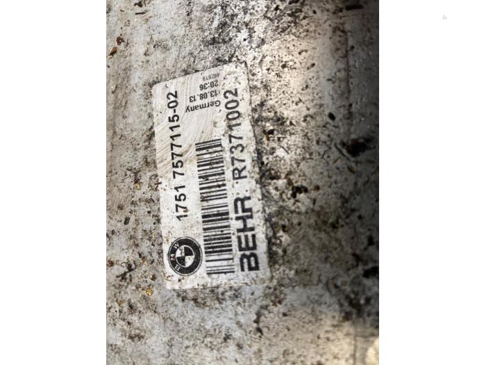 Intercooler van een BMW 5 serie (F10) 535i 24V TwinPower Turbo 2015