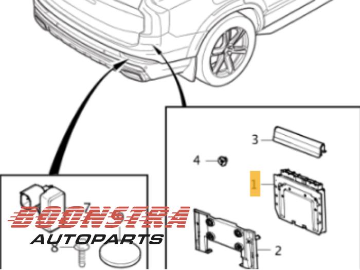 Luftfjädringsmodul från en Volvo XC90 II 2.0 D5 16V AWD 2015