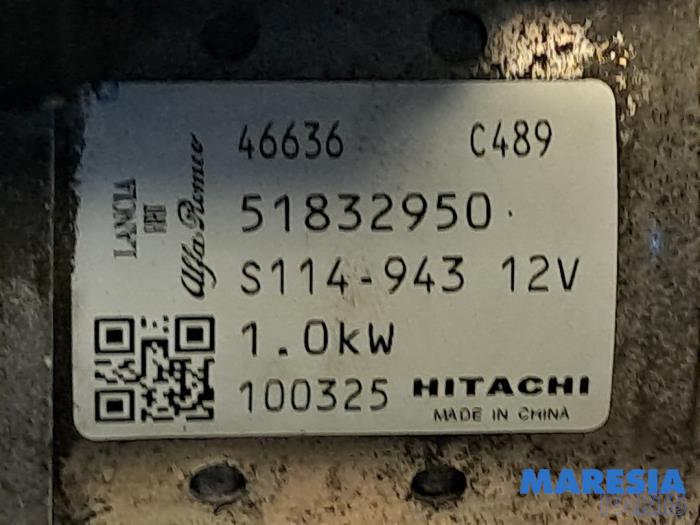 Startmotor från en Abarth 500C/595C/695C 1.4 T-Jet 16V 2010