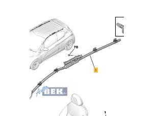 Używane Kurtyna Peugeot 208 I (CA/CC/CK/CL) 1.2 Vti 12V PureTech 82 Cena € 50,00 Procedura marży oferowane przez Auto Bek