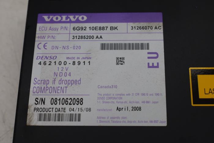 Navigeringsmodul från en Volvo V70 (BW) 2.5 T 20V 2008