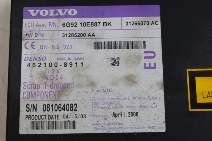 Navigeringsmodul från en Volvo V70 (BW) 2.0 D 16V 2008