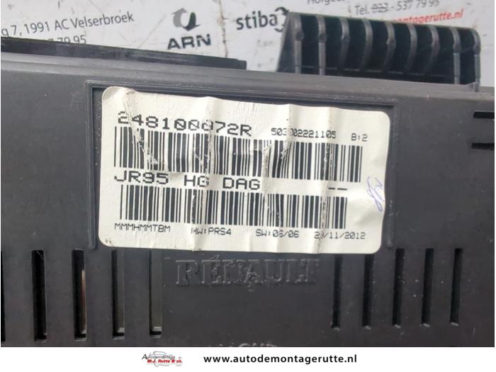 Vägmätare KM från en Renault Grand Scénic III (JZ) 1.4 16V TCe 130 2013