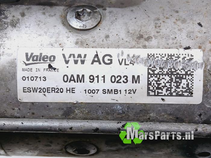 Startmotor från en Audi A3 Sportback (8VA/8VF) 1.6 TDI 16V 2013