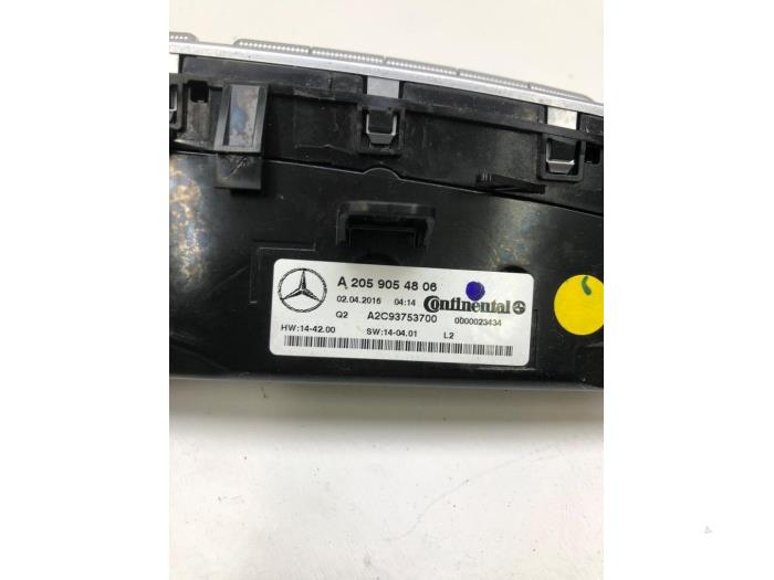 Värmekontrollpanel från en Mercedes-Benz GLC (X253) 2.2 250d 16V BlueTEC 4-Matic 2016