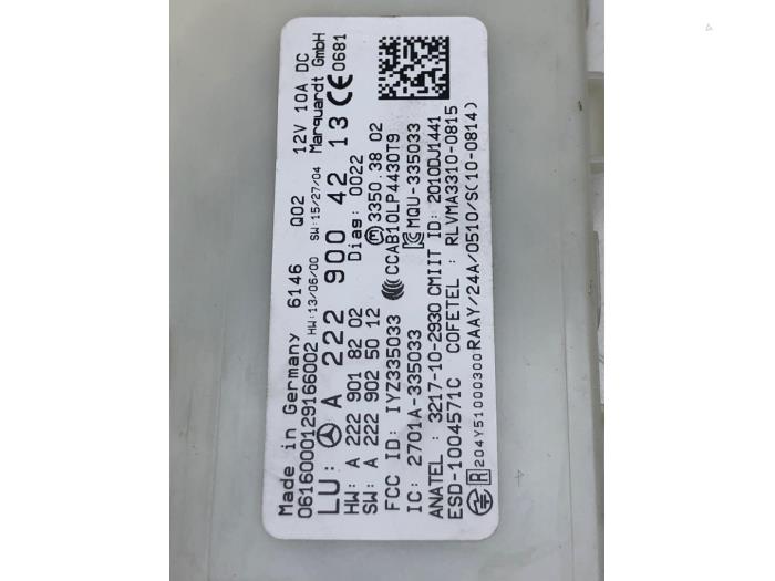 Modul, nyckelfritt fordon från en Mercedes-Benz GLC (X253) 2.2 250d 16V BlueTEC 4-Matic 2016