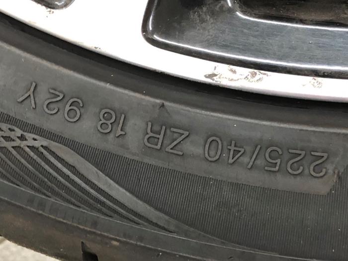 Hjuluppsättning + däck från en Mercedes-Benz C Estate (S205) C-200 BlueTEC, C-200 d 1.6 16V 2014