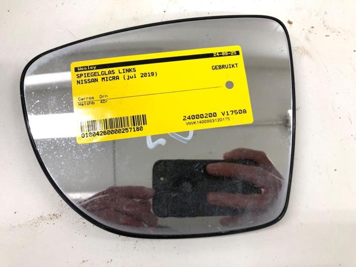 Spegelglas, vänster från en Nissan Micra (K14) 1.0 IG-T 100 2019