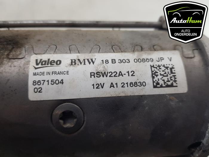 Startmotor från en BMW 5 serie Touring (G31) 520i 2.0 TwinPower Turbo 16V 2019