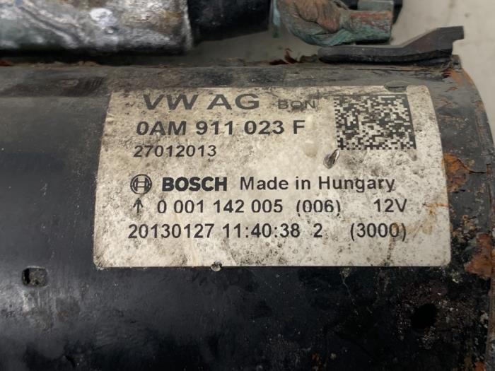 Startmotor från en Audi A1 Sportback (8XA/8XF) 1.4 TFSI 16V 122 2013