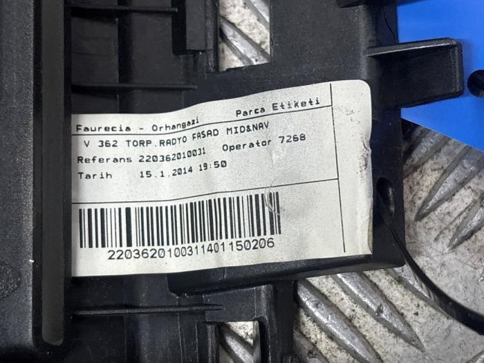 Luftmunstycke, instrumentbräda från en Ford Transit Custom 2.2 TDCi 16V 2014