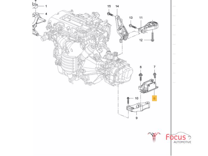 Fäste, växellåda från en Opel Corsa E 1.2 16V 2016