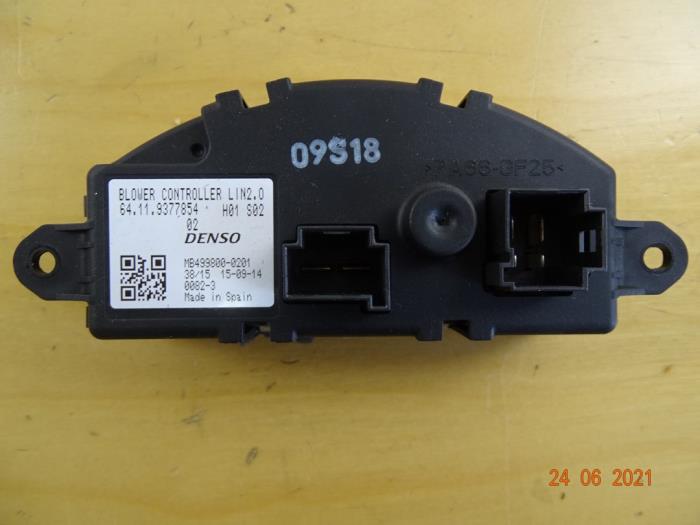 Motstånd, kupéfläkt från en Mini Cooper S 2015