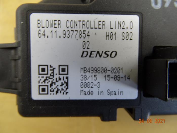 Motstånd, kupéfläkt från en Mini Cooper S 2015