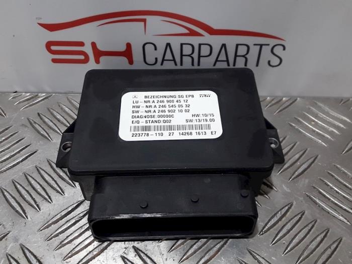 Parkeringsbromsmodul från en Mercedes-Benz A (W176) 1.6 A-200 16V 2014