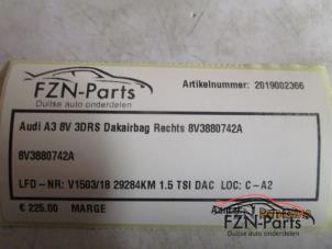 Begagnade Takgardinairbag, höger Audi A3 Pris € 249,01 Inklusive moms erbjuds av FZN Parts