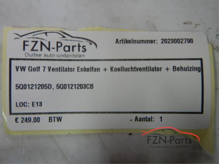 Fläktmotor för uppvärmning och ventilation från en Volkswagen Golf 2012