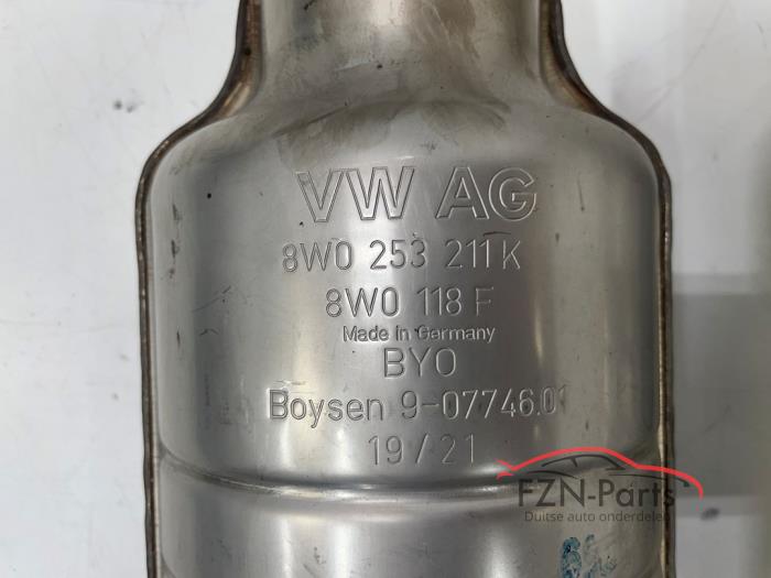 Uitlaat Middendemper van een Audi A6 Avant (C8)  2021