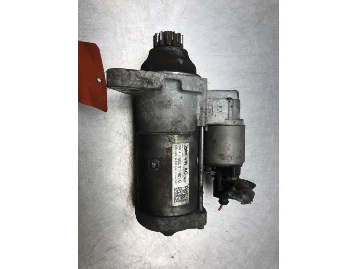 Startmotor van een Volkswagen Polo V (6R) 1.4 TDI DPF BlueMotion technology 2015