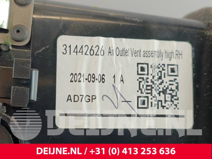 Luftmunstycke, instrumentbräda från en Volvo C40 Recharge (XK) Recharge Twin 78 kWh 2021