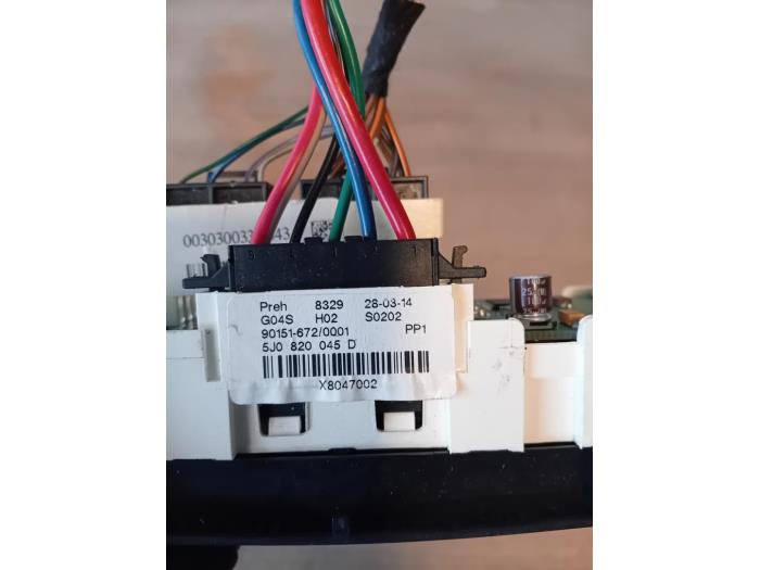 Luftkonditionering, kontrollpanel från en Skoda Fabia II Combi 1.2i 12V 2014