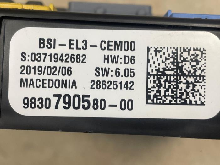 Dator , karosskontroll (BCM) från en Peugeot Expert (V1/VA/VB/VE/VF/VT/VY) 1.6 Blue HDi 95 16V 2019