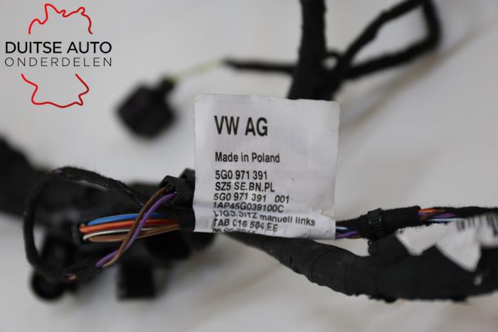 Kabelboom motorruimte van een Volkswagen Golf VII (AUA) 1.4 GTE 16V 2018