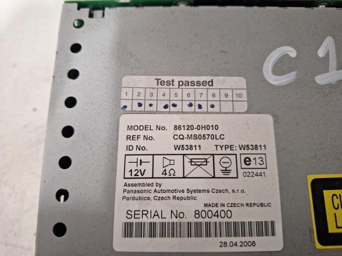 Radio CD Speler van een Toyota Aygo (B10) 1.0 12V VVT-i 2005